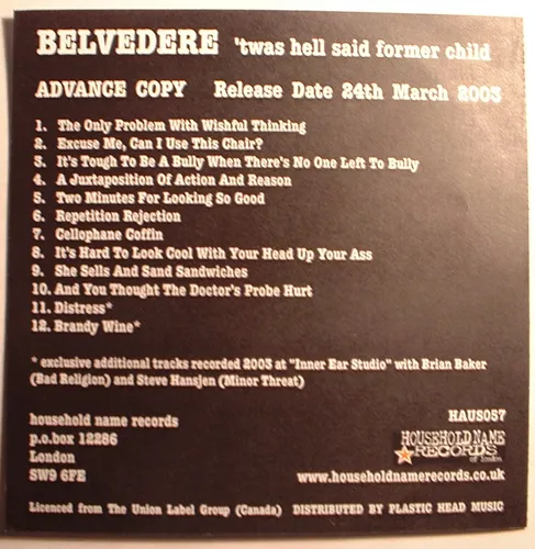 Twas Hell Said Former Child (2003 Reissue)